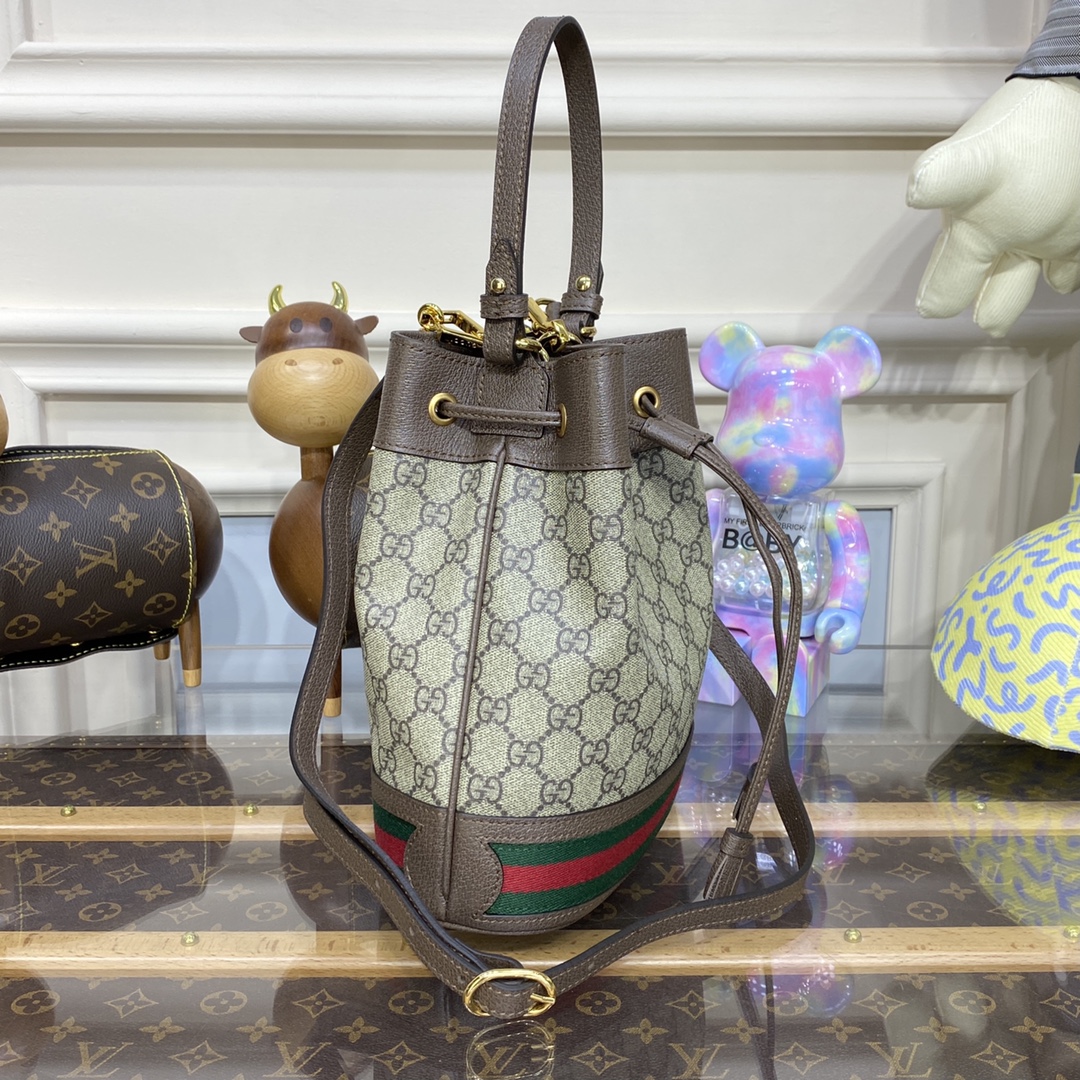 Gvc*1 ophidia medium tote bag brown leather 739730 - 38.5cm x 28.5cm x 15cm