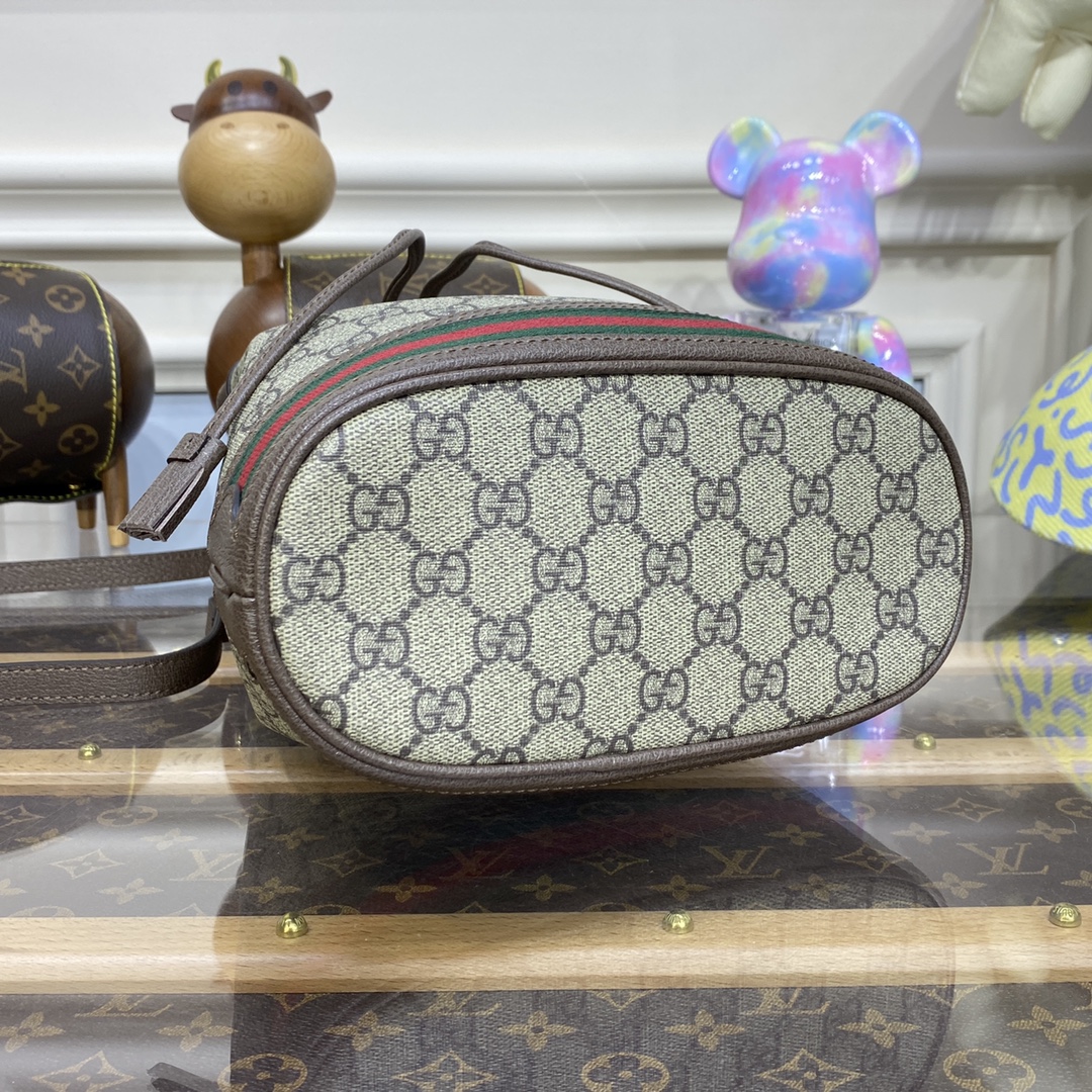 Gvc*1 ophidia medium tote bag brown leather 739730 - 38.5cm x 28.5cm x 15cm