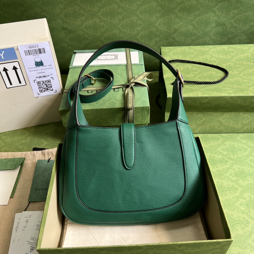 Gvc*1 jackie 1961 small natural grain bag green 636709- 27.5 x 19 x 4cm